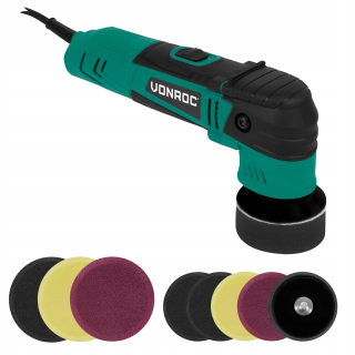 Vonroc 400W dvojfunkčná leštička | Ø50 A Ø75MM | Vrátane 8 podložiek